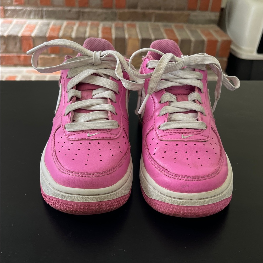 Nike Pink and White Kids Sneakers